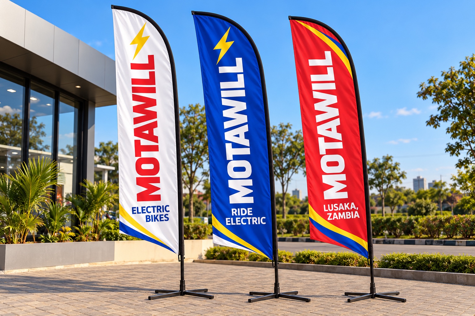 Motawill Zambia partnership flags